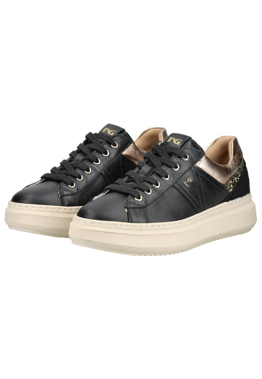 Nero Giardini Sneaker Lederimitat Schwarz