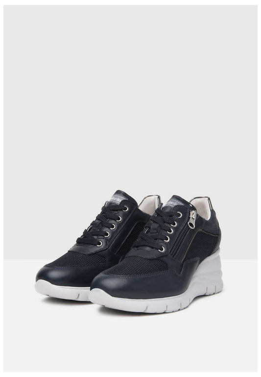 Nero Giardini Sneaker Lederimitat/Textil Blau
