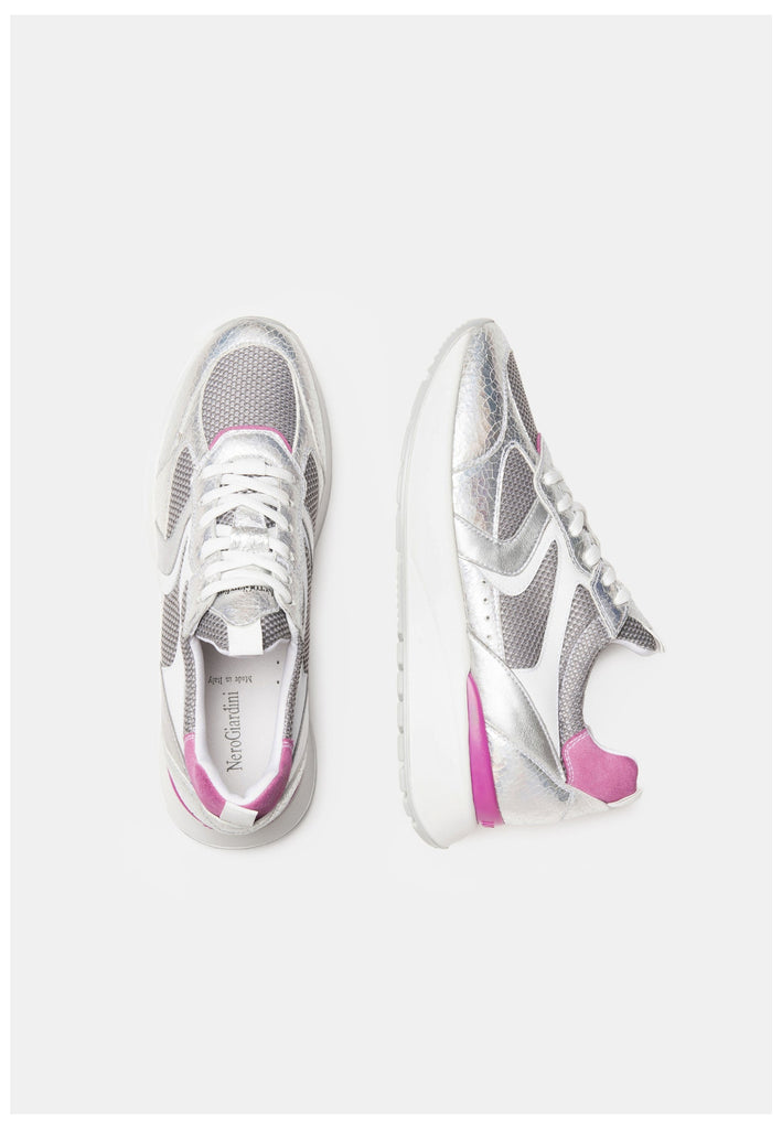 Nero Giardini Sneaker Lederimitat/Textil Silber