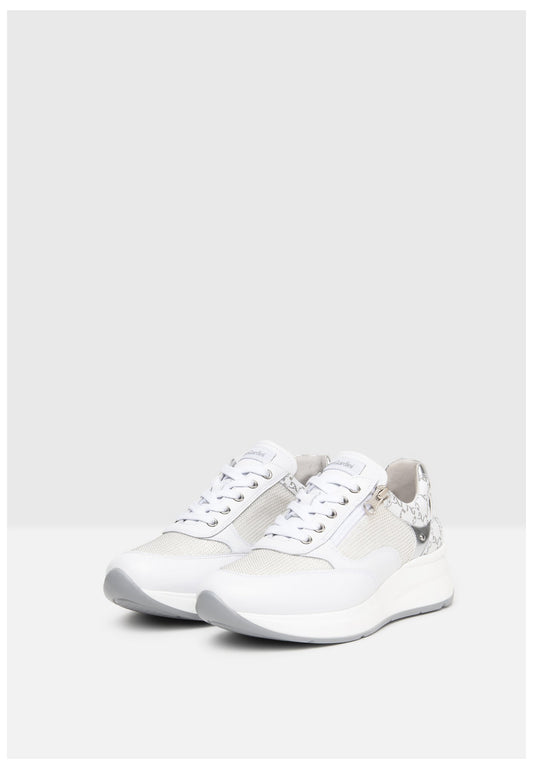 Nero Giardini Sneaker Lederimitat/Textil Weiß