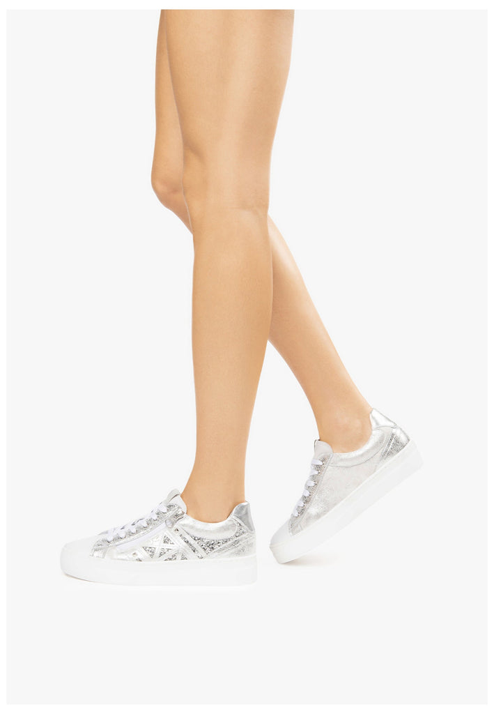 Nero Giardini Sneaker Lederimitat/Textil Weiß