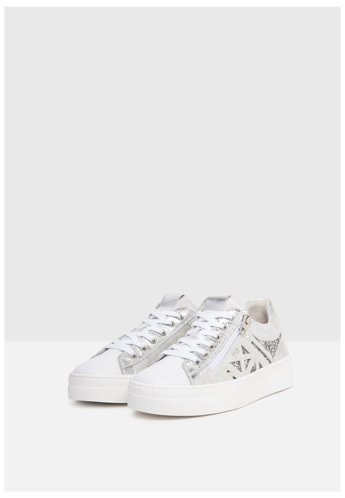 Nero Giardini Sneaker Lederimitat/Textil Weiß