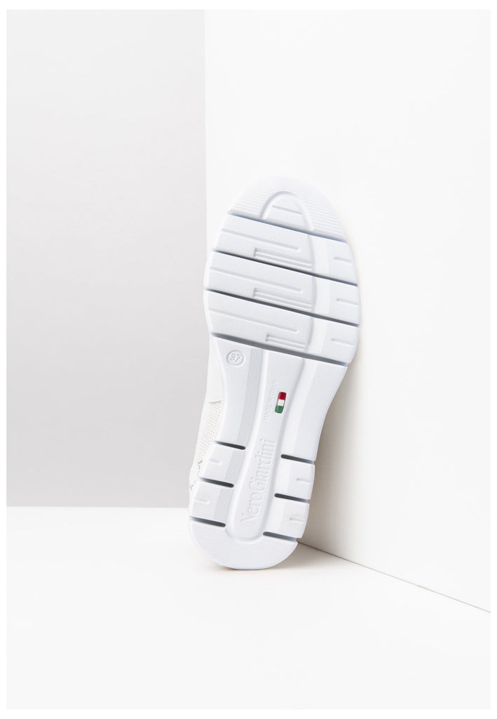 Nero Giardini Sneaker Lederimitat/Textil Weiß