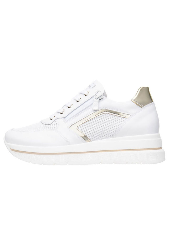 Nero Giardini Sneaker Lederimitat/Textil Weiß/Gold