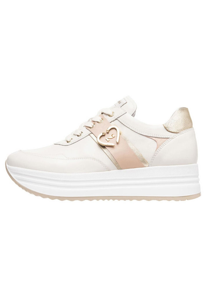Nero Giardini Sneaker Lederimitat Weiß/Pink