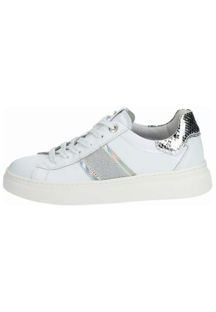 Sneaker Nero Giardini Sneaker Leder/Textil Weiß/Silber