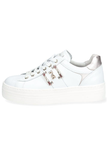 Sneaker Nero Giardini Sneaker Leder Weiß/Rosa