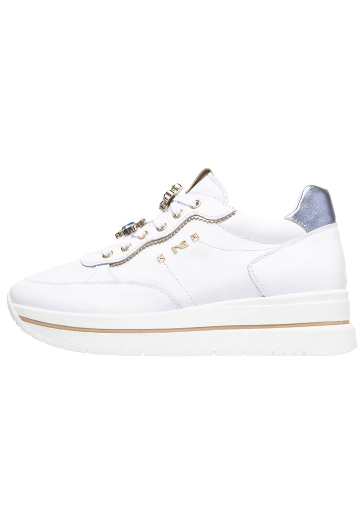 Sneaker Nero Giardini Sneaker Lederimitat/Nylon Weiß Kombi