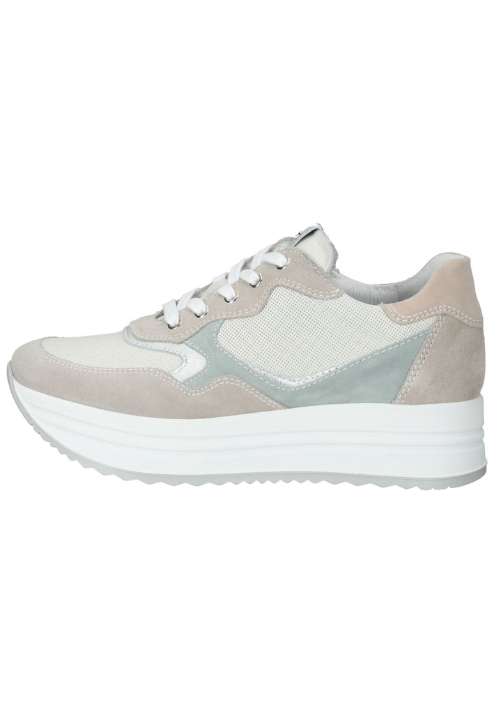 Sneaker Nero Giardini Sneaker Veloursleder/Textil Beige/Blau