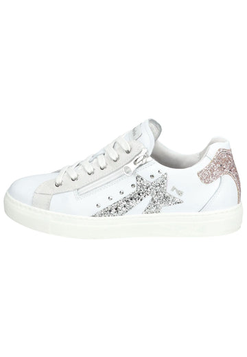Sneaker Nero Giardini Sneaker Veloursleder/Textil Weiß/Silber