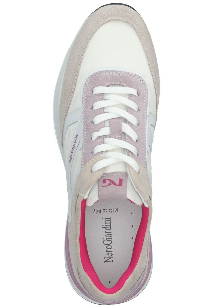 Nero Giardini Sneaker Veloursleder/Textil Beige/Weiß