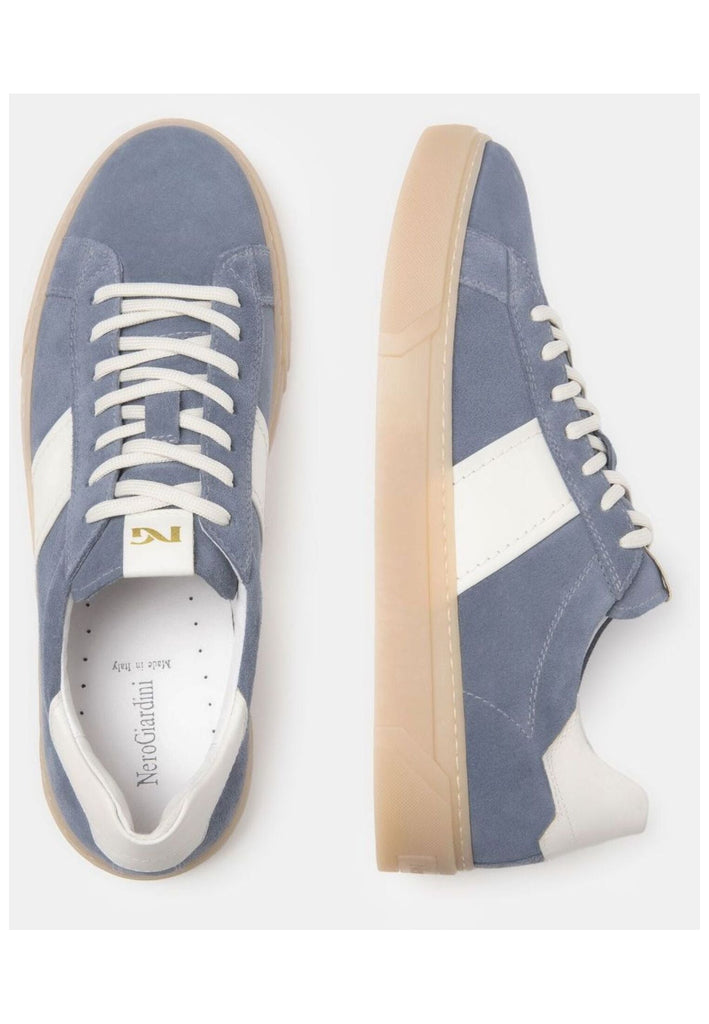 Nero Giardini Sneaker Veloursleder/Textil Blau/Weiß
