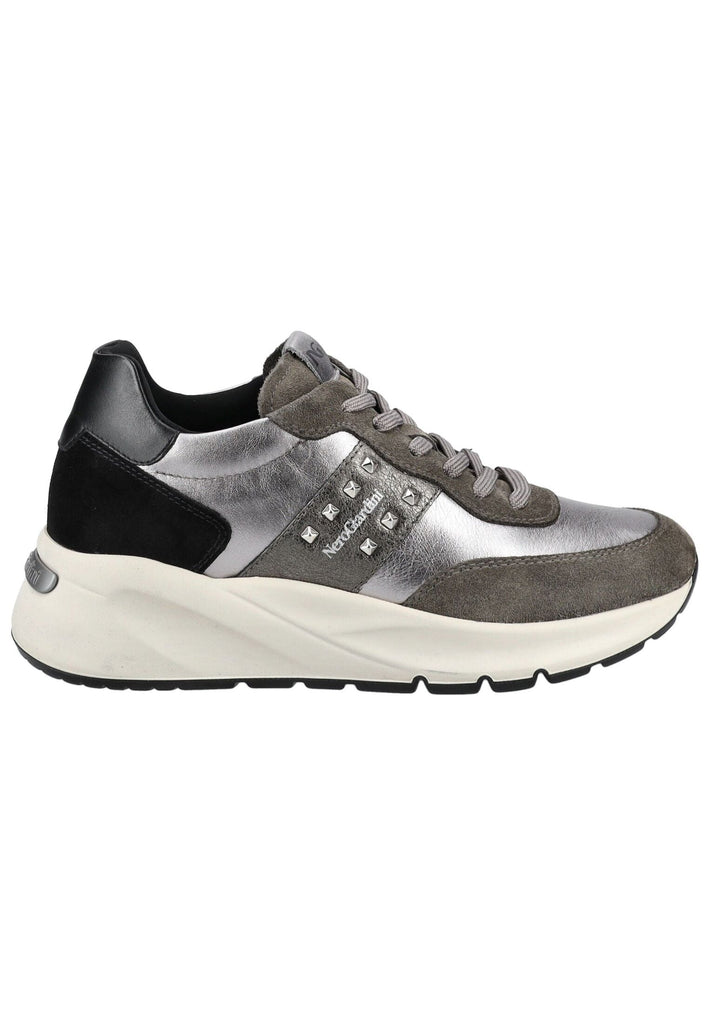 Nero Giardini Sneaker Veloursleder/Textil Grau/Schwarz