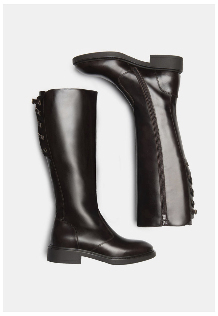 Nero Giardini Stiefel Leder Dunkelbraun