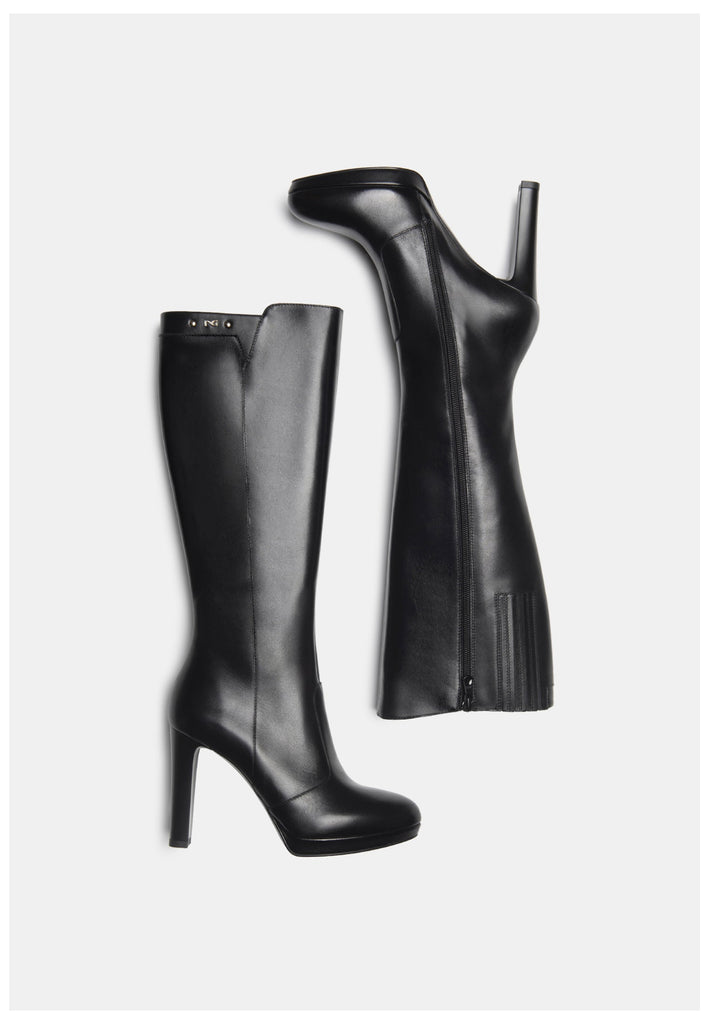 Nero Giardini Stiefel Leder Schwarz