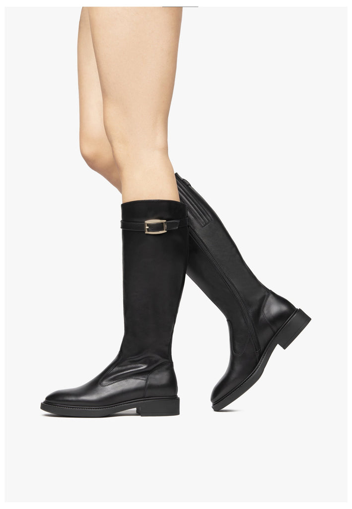 Nero Giardini Stiefel Leder Schwarz