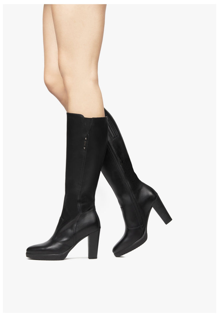 Nero Giardini Stiefel Leder Schwarz