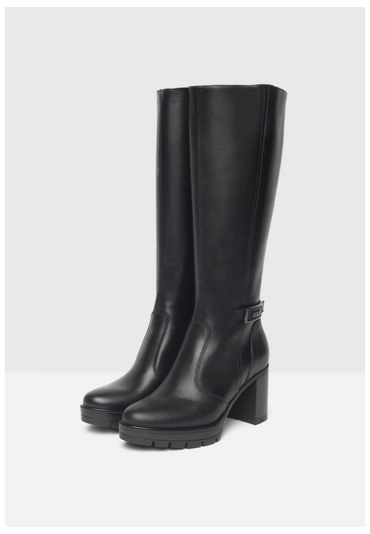 Nero Giardini Stiefel Leder Schwarz