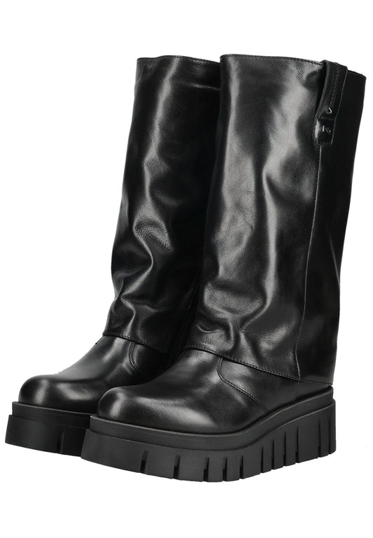 Nero Giardini Stiefel Leder Schwarz