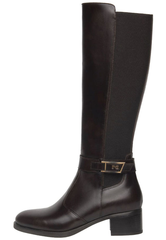 Nero Giardini Stiefel Leder/Textil Dunkelbraun