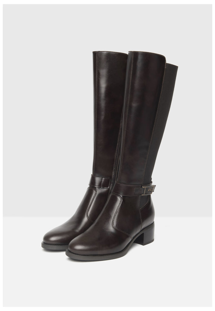 Nero Giardini Stiefel Leder/Textil Dunkelbraun