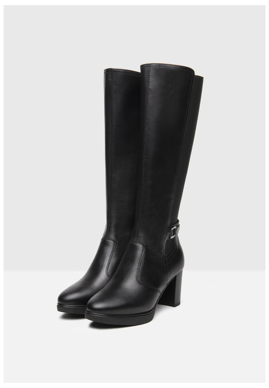 Nero Giardini Stiefel Leder/Textil Schwarz