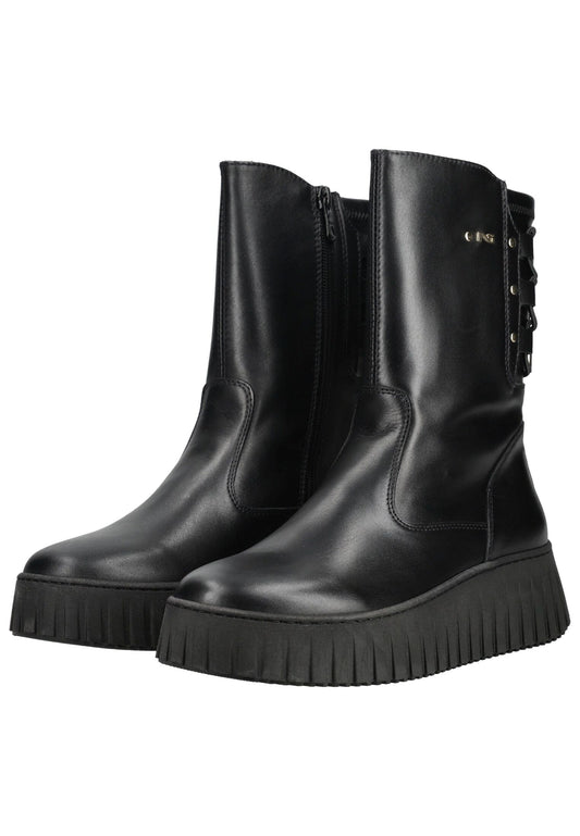 Nero Giardini Stiefel Lederimitat Schwarz