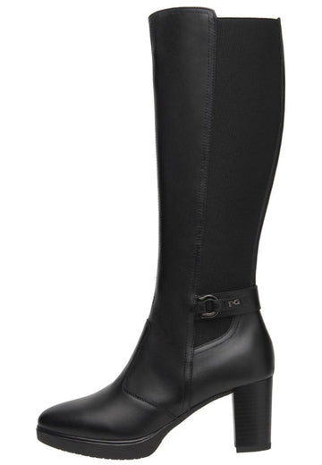 Stiefel Nero Giardini Stiefel Leder/Textil Schwarz