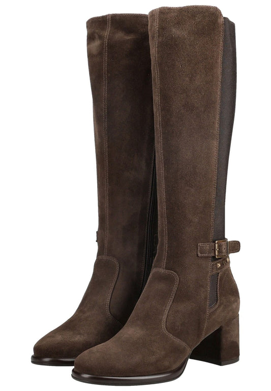 Nero Giardini Stiefel Veloursleder/Textil Dunkelbraun