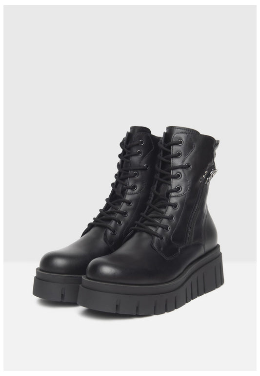 Nero Giardini Stiefelette Leder Schwarz Warmfutter