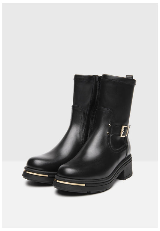 Nero Giardini Stiefelette Leder/Synthetik Schwarz