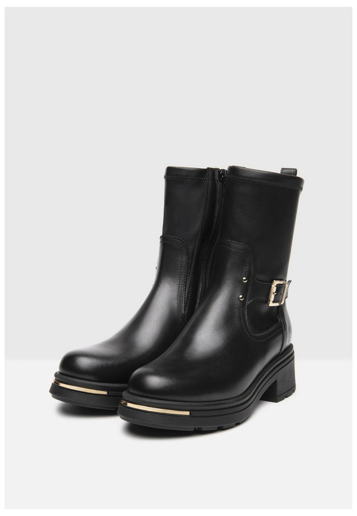 Nero Giardini Stiefelette Leder/Synthetik Schwarz