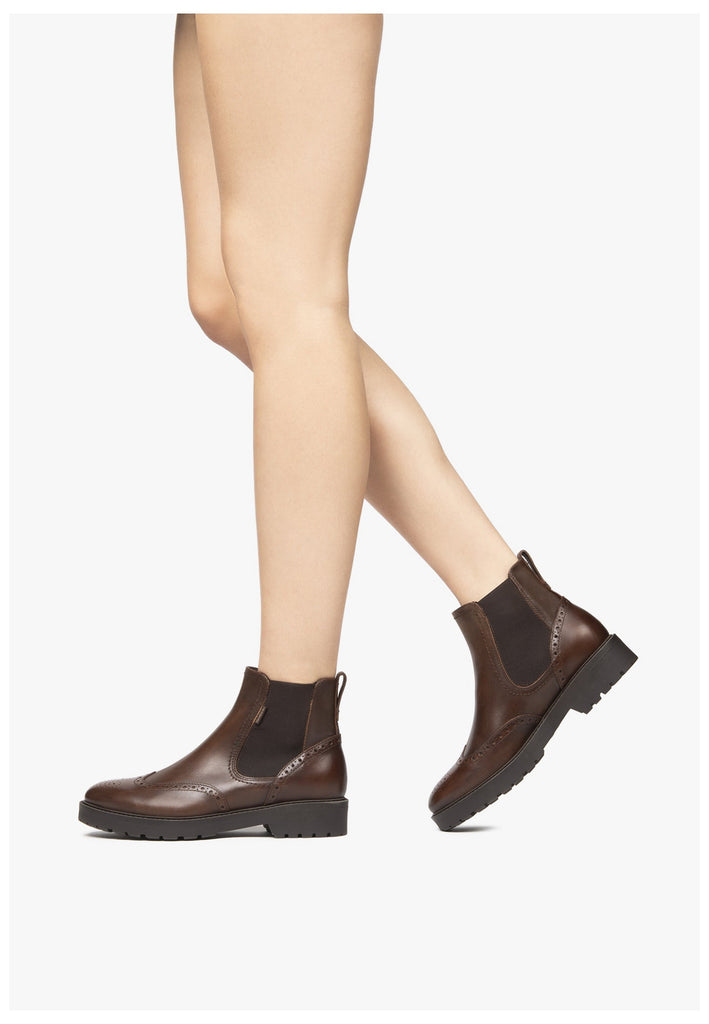 Nero Giardini Stiefelette Leder/Textil Dunkelbraun