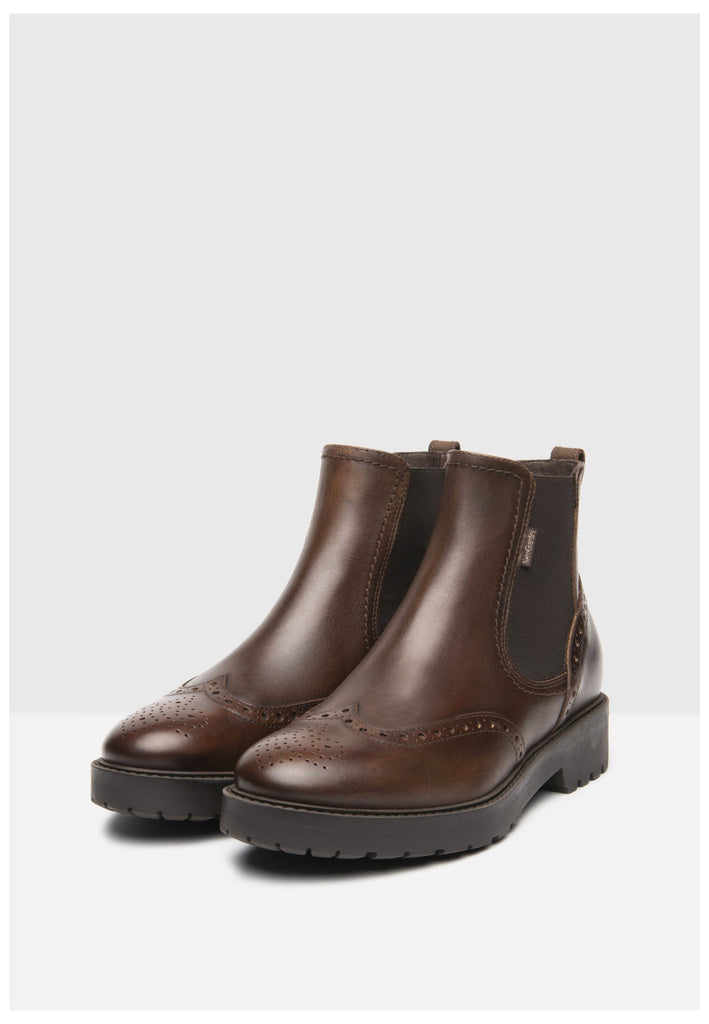 Nero Giardini Stiefelette Leder/Textil Dunkelbraun