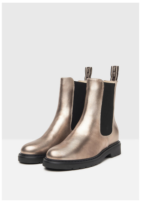 Nero Giardini Stiefelette Leder/Textil Gold