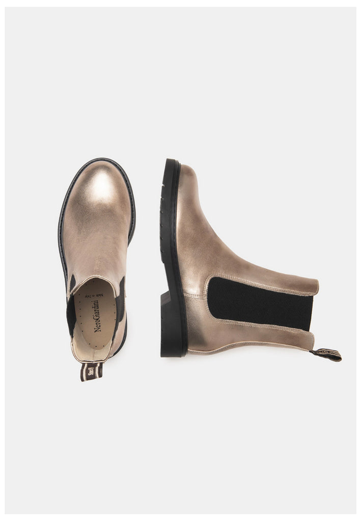 Nero Giardini Stiefelette Leder/Textil Gold