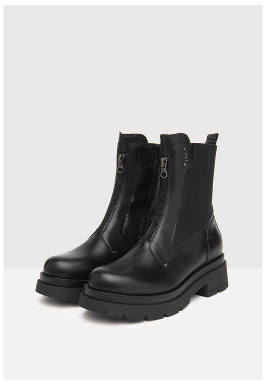 Nero Giardini Stiefelette Leder/Textil Schwarz