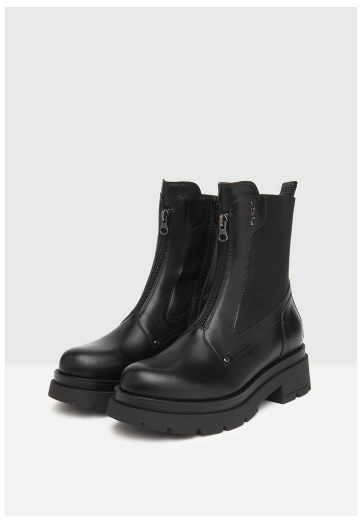 Nero Giardini Stiefelette Leder/Textil Schwarz