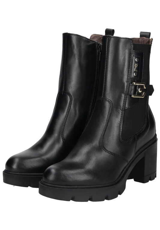 Nero Giardini Stiefelette Leder/Textil Schwarz