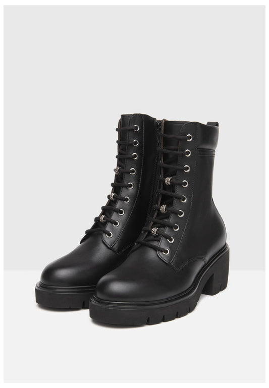 Nero Giardini Stiefelette Leder/Textil Schwarz