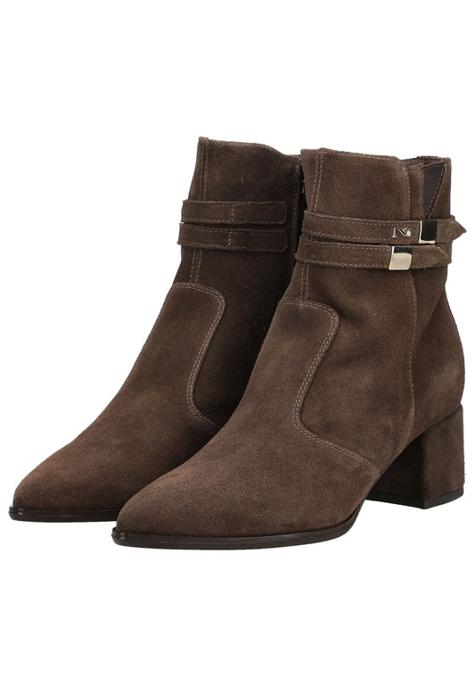 Nero Giardini Stiefelette Veloursleder/Textil Dunkelbraun