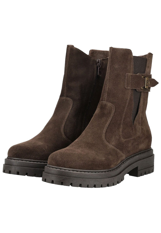 Nero Giardini Stiefelette Veloursleder/Textil Dunkelbraun