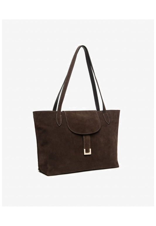 Nero Giardini Taschen Veloursleder Dunkelbraun