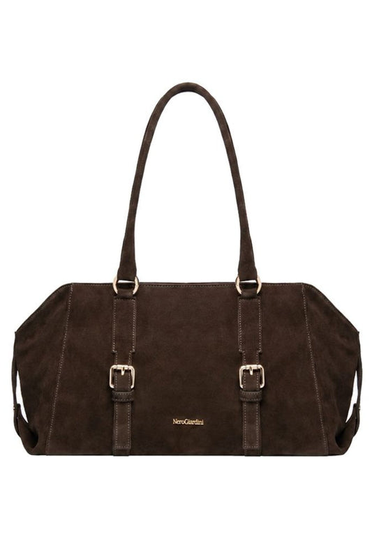 Nero Giardini Taschen Veloursleder Dunkelbraun