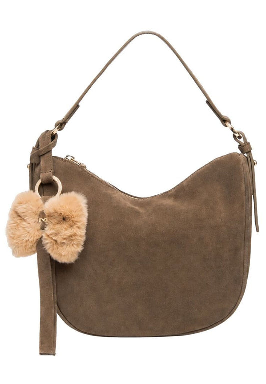 Nero Giardini Taschen Veloursleder Mittelbraun