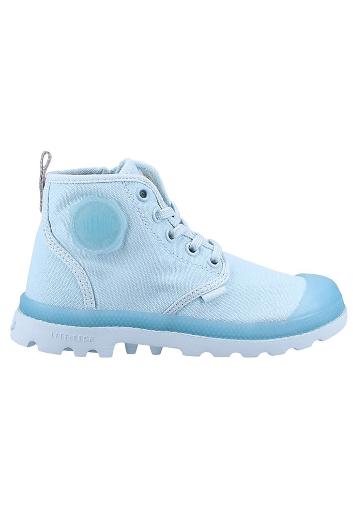 Palladium Stiefelette Canvas Blau