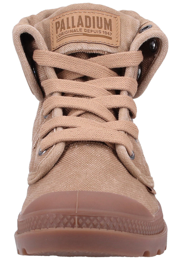 Palladium Stiefelette Canvas Braun