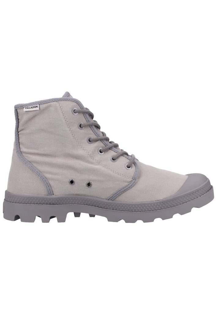 Palladium Stiefelette Canvas Grau
