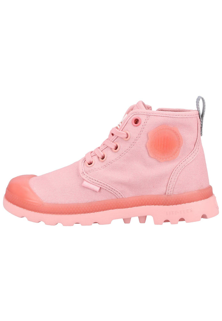 Palladium Stiefelette Canvas Rosa