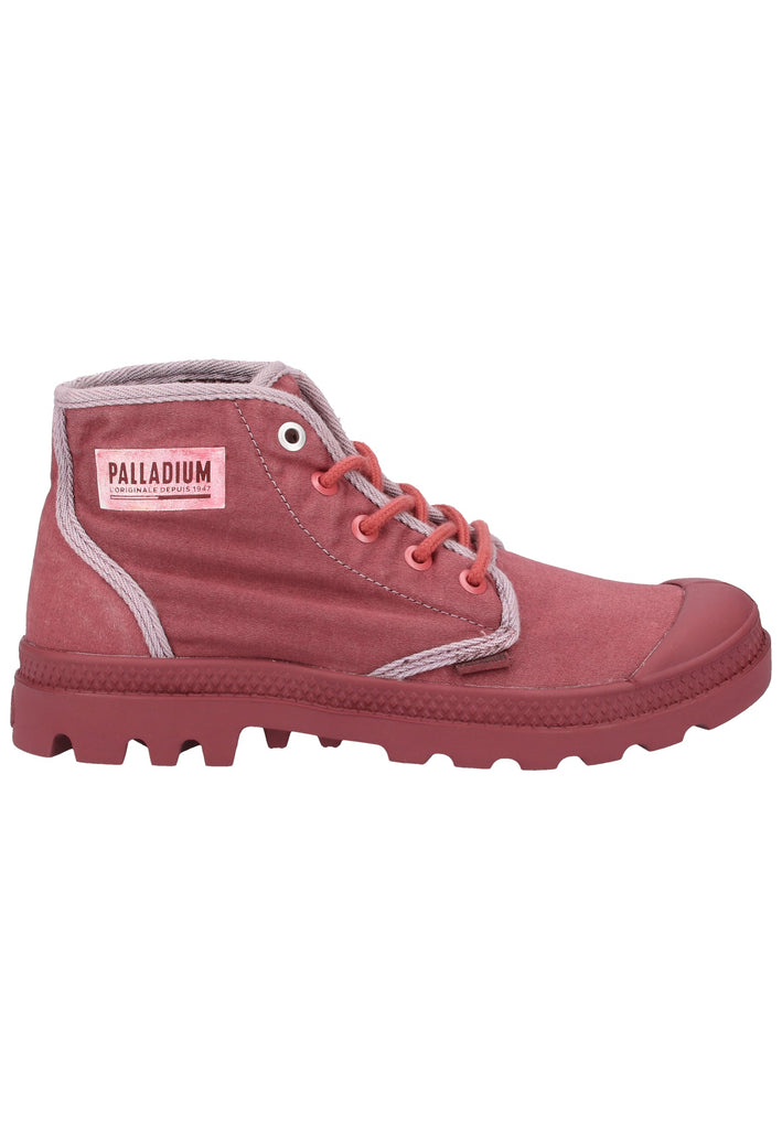 Palladium Stiefelette Canvas Rot